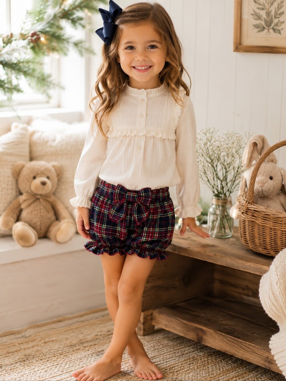 TBBC The Beaufort Bonnet Company Natalie Knickers Plaid Bloomers 4T NWT